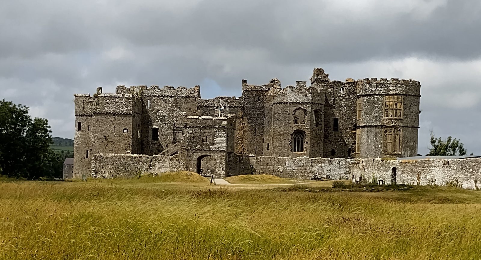 View of Carew Castle from the gatehouse side